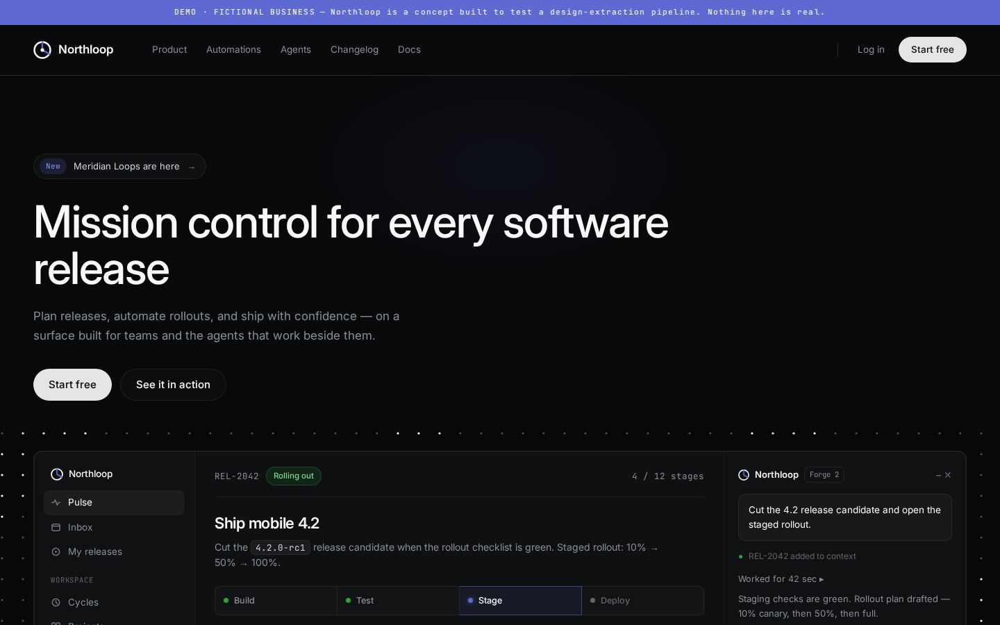 A modernized website for a software company