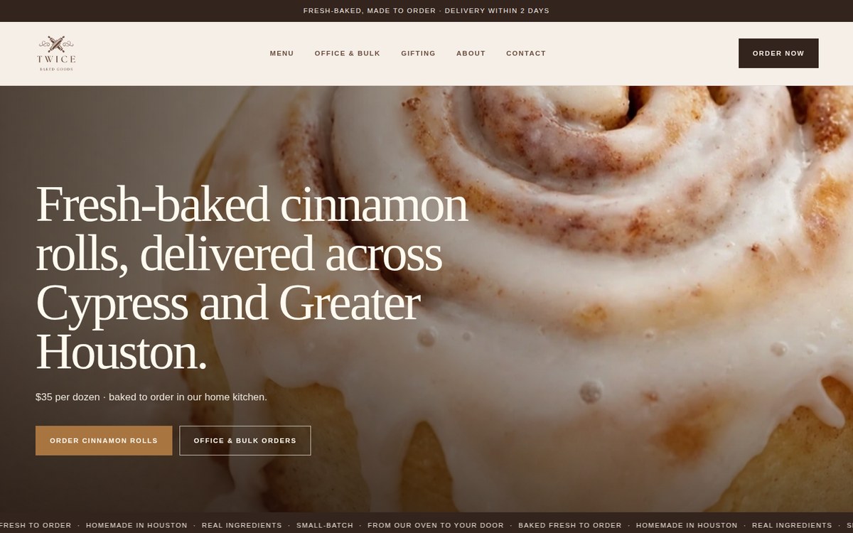 Bakery website built by Summit